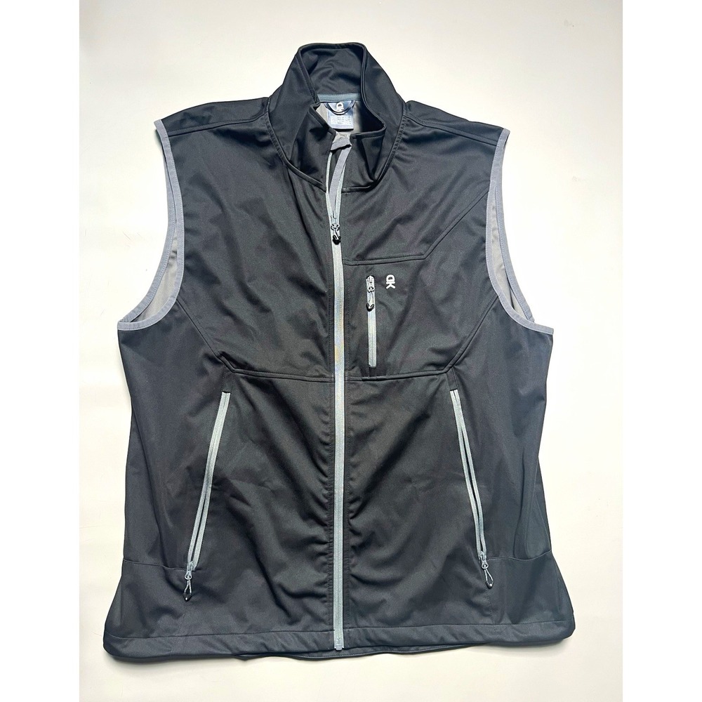 Little Donkey Andy Men's Full Zip Vest‎ Stand-Up Collar Black/Gray XXL